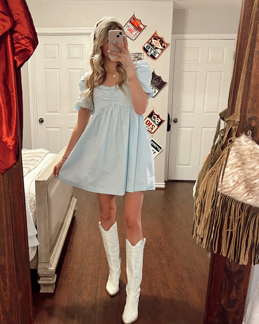 Alice Balloon Sleeve Mini Dress