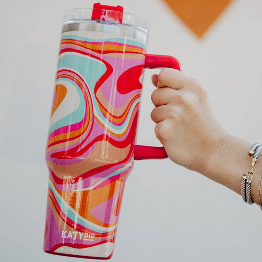 Groovy Swirls Insulated Tumbler Cup
