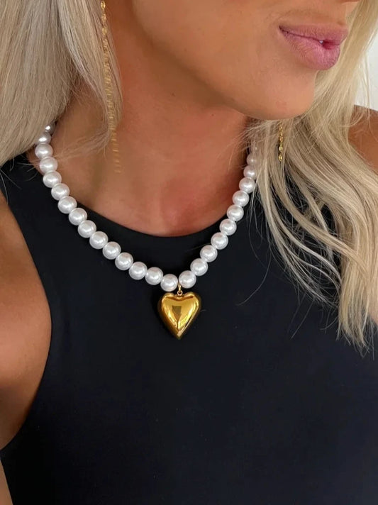 Pearl Heart Necklace